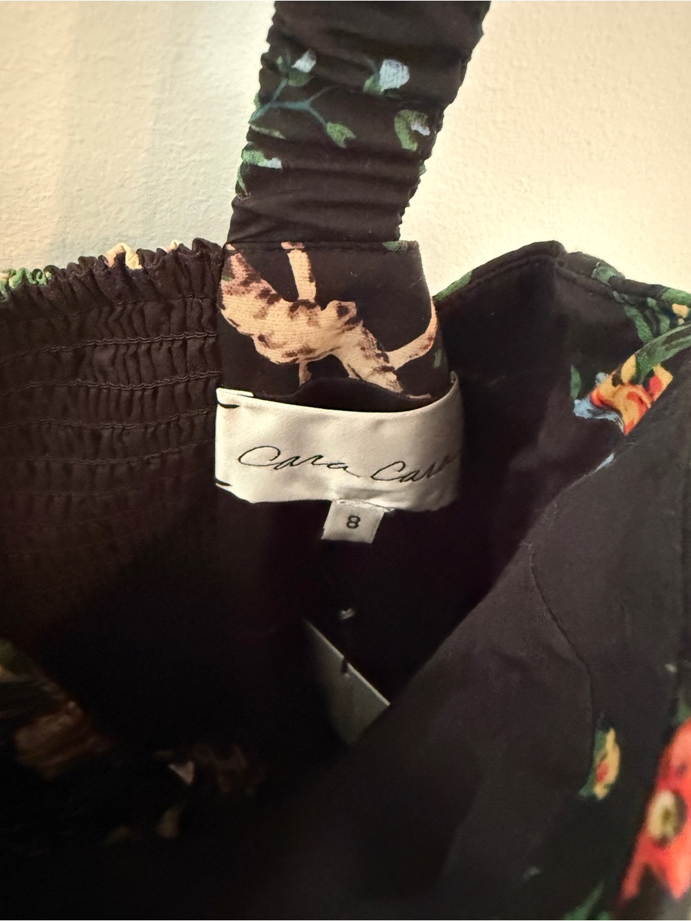 NWT cara cara santiago printed midi dress - chintz black SZ 8 - Picture 3 of 5